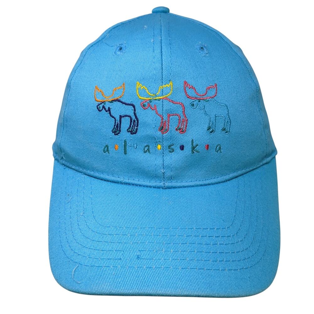 Alaska Strapback Baseball Cap Blue One Size Adjustable Embroidered Impact
